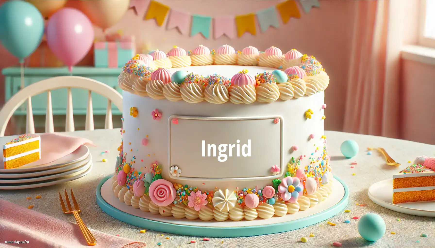 Празднование именин - Ингрид (Ingrid)