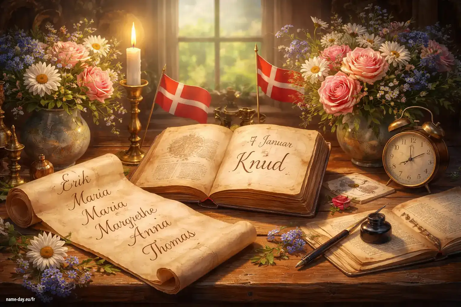 Les fêtes des prénoms au Danemark à travers le temps